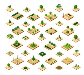 Isometric 3D set park