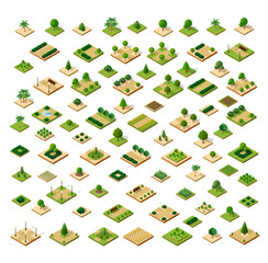 Isometric 3D set park