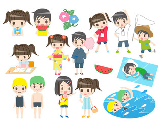 夏休みの子供