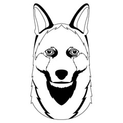 Silhouette of a german shepherd avatar