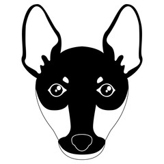 Silhouette of a miniature pinscher avatar