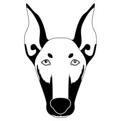 Silhouette of a doberman pinscher avatar