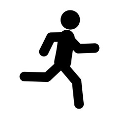 Running glyph icon