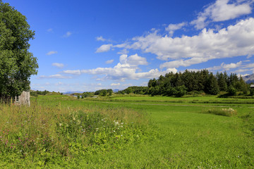 Cycling on the island of Ylvingen a great summer day, Northern Norway