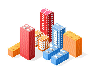 Colorful 3D isometric city