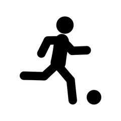 Fototapeta na wymiar Football player glyph icon