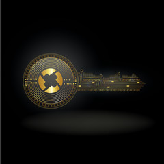 0x Cryptocurrency Coin Private Key Background