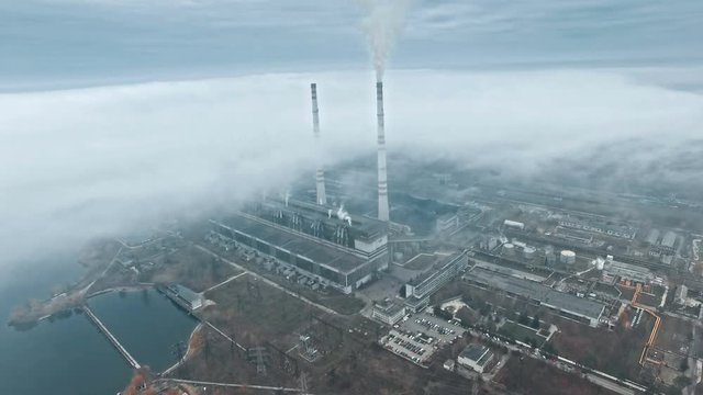 Aerial Of A Coal Power Station
