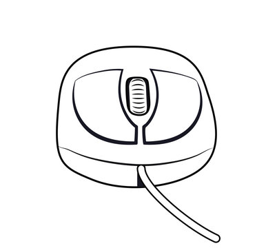 black and white computer mouse clip art preview