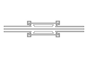 border ornate decoration vintage art deco vector illustration