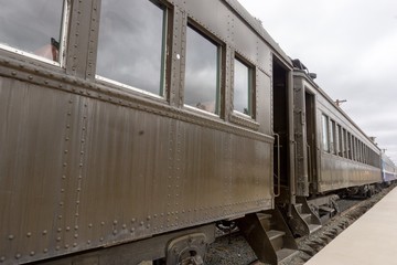 Obraz premium Brown passenger train