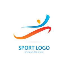 Illustration of business logotype fitness and sport.