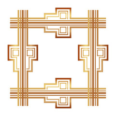 square victorian golden frame vector illustration design