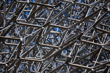 Complexe graphic structure forming random pattern of engineering steel