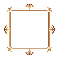 square victorian golden frame vector illustration design