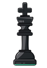 king chess piece over white background. vector illustration