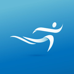 Illustration of business logotype fitness and sport.