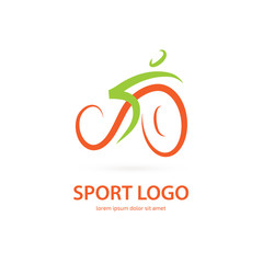 Illustration of business logotype fitness and sport.