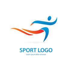 Illustration of business logotype fitness and sport.
