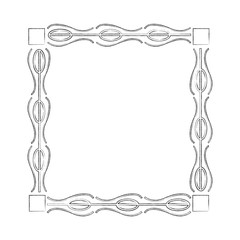 square victorian frame isolated icon vector illustration design