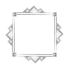 square victorian frame isolated icon vector illustration design