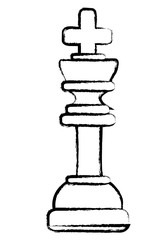 king chess piece over white background. vector illustration