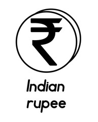 coin with indian rupee sign
