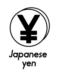 coin with japanese yen sign