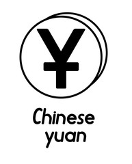 coin with chinese yuan sign