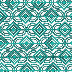 art deco background geometric adornment abstract vector illustration green