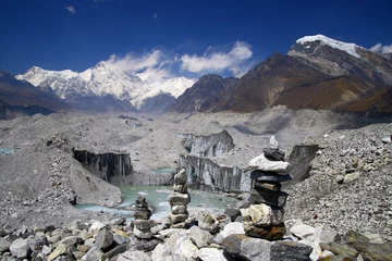 Wegweiser im Ngozumpa Gletscher, © Gerhard Albicker