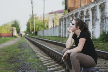 sitting on rails