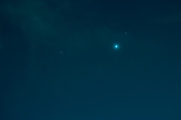 Nature of night sky with small star.