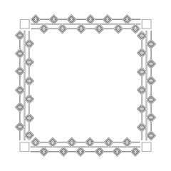 art deco frame elegant decorative square style vector illustration
