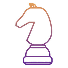 knight chess piece over white background. vector illustration