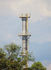 Factory's metal chimney