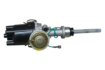 Electronic ignition distributor isolated on white background