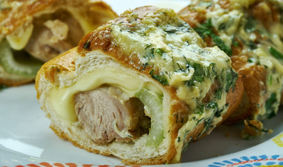 Milanesa Stuffed Garlic Bread