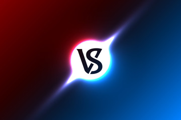 Versus logo, sports background for battle, match or competition, VS letters