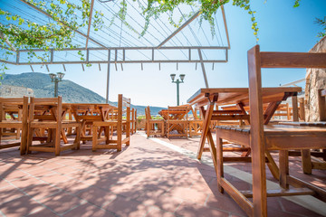 Restaurant by the sea beach sun