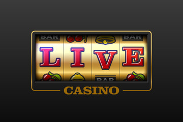 Live Casino games slot machine banner