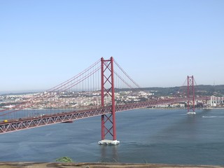 25th April Bridge (Ponte 25 de Abril) in Lisbon ,Portugal