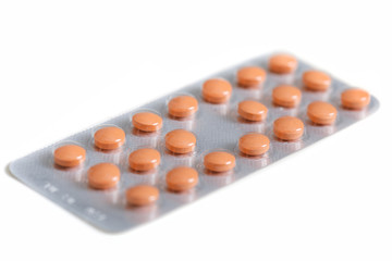 medicine pills in packs.