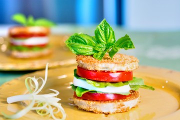 Italian Eggplant Parmigiano with Buffalo Mozzarella and Basil