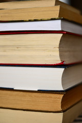 Simple still-life photo of old books