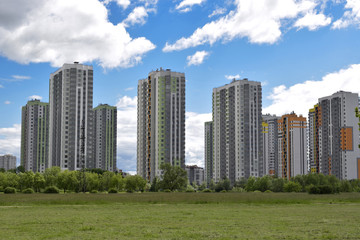 Fototapeta na wymiar Residential complex in the residential area of the city