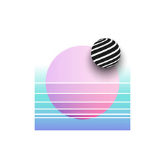 Colorful background with abstract shapes. Futuristic geometric minimal design, vector illustration