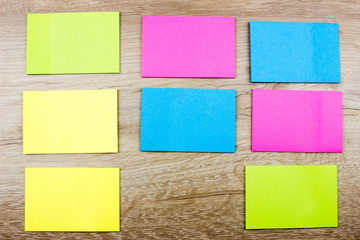 Сolorful paper blanks, Office concept. Empty space for design and text