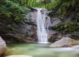 waterfall in versilia river