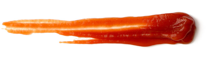 Tasty ketchup tomato sauce isolated over white background